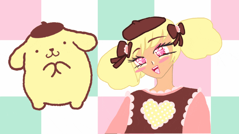 Lizaveta dancing with pompompurin