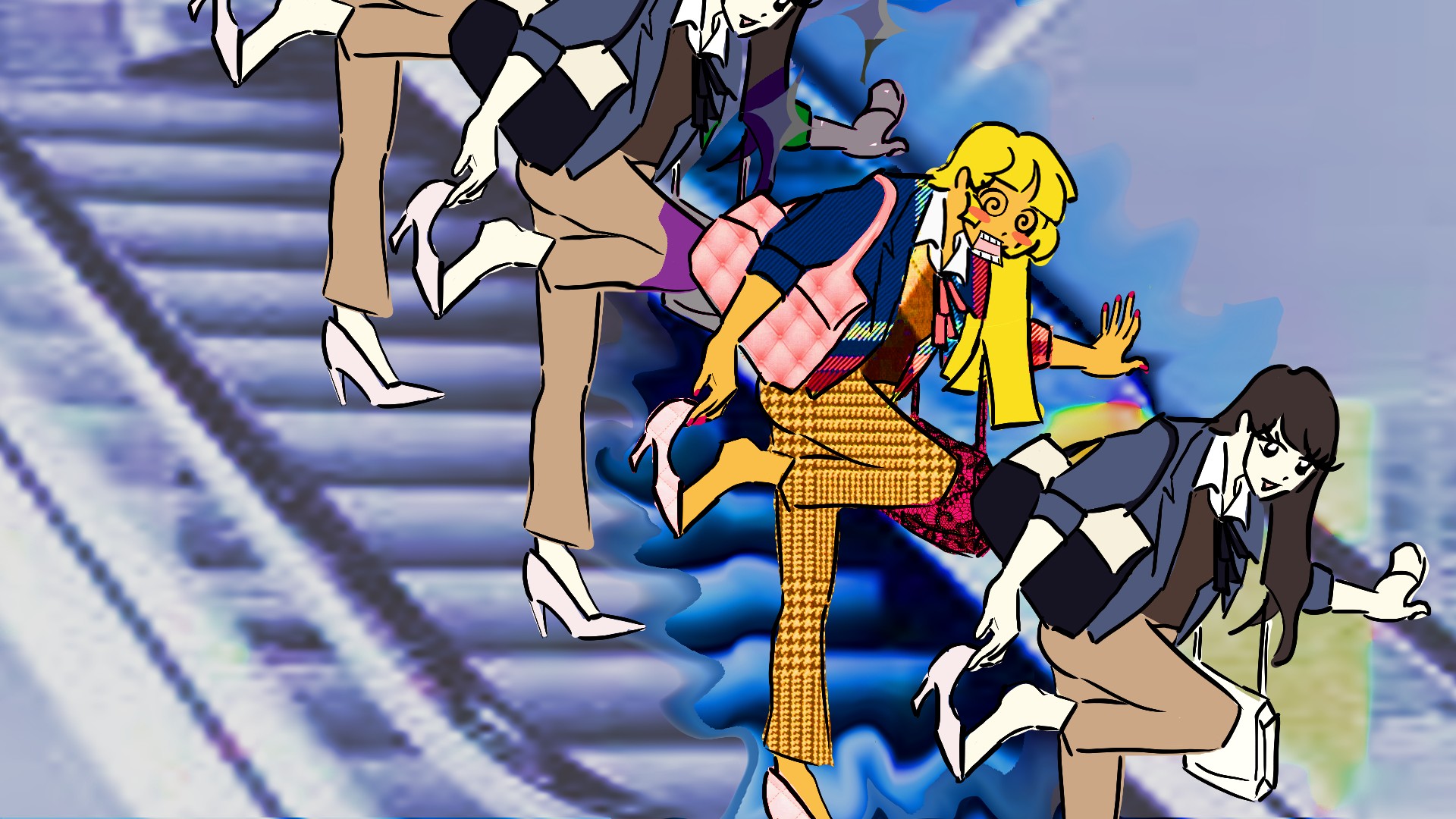 Lizaveta on the way to work