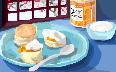 Scone and marmalade